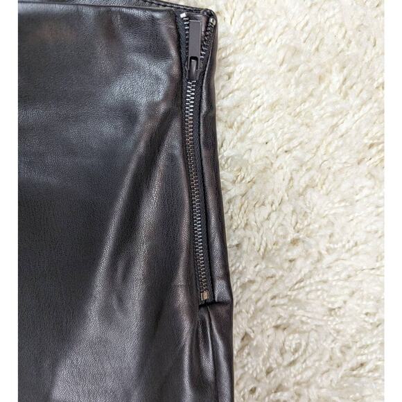 Zara High Rise Faux Leather Pants with Cargo Pockets and Snap Ankles Black Small - Picture 11 of 14